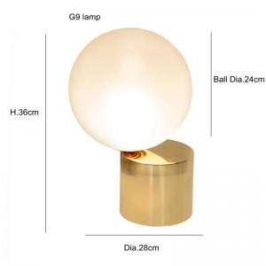 lampada da tavolo a LED creativa moderna post paralume in vetro semplice per la decorazione della casa lampada da comodino camera da letto lampada da tavolo Kung LED
