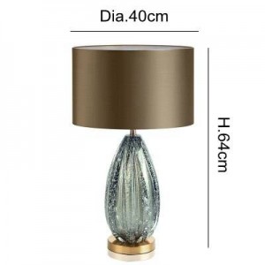 Post Lampada da tavolo moderna Kung decorazione per la casa pietra azzurra secene E27 Lampada da tavolo salotto camera da letto illuminazione scrivania luce