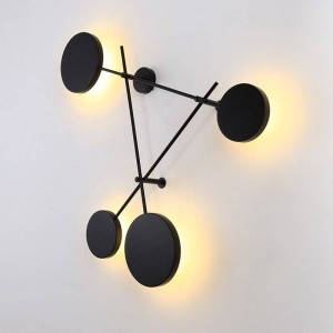 Post Morden Lampade da parete nordiche Lampada da parete a LED creativa per interni Lampada da parete nera Lampade per illuminazione a breve lampada Lamparas de Pared