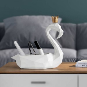 resina decorazioni per la casa scultura Flamingo figurine statua trucco organizzatore Strumenti di controllo cellulare organizzatore scatola di immagazzinaggio