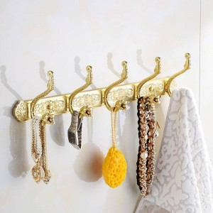 Robe Hooks Dragon Hook Ganci appendiabiti antichi Pareti per bagno Ciondolo in metallo europeo Appendiabiti Set di accessori per bagno in fila HA-38W