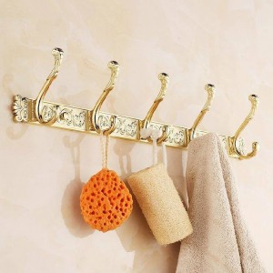 Appendiabiti Colore oro Appendiabiti da parete Appendiabiti Fila Elegante appendiabiti vintage Accessori per il bagno Set di accessori da bagno HA-26K