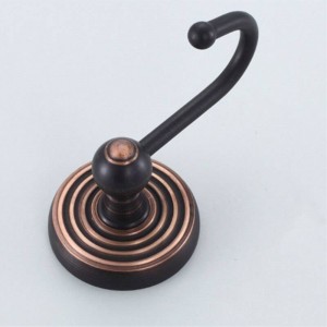 Appendiabiti Appendiabiti da parete europeo in ottone massiccio per gancio da bagno Supporto nero Accessori da cucina Appendini da parete HJ-1201