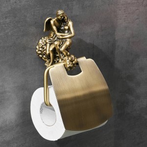Serie Romantica Bagno in bronzo Porta carta igienica Porta asciugamani a muro Porta scopino Accessori bagno MB-0810B