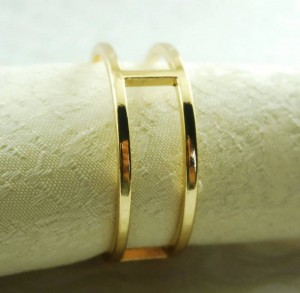 portatovagliolo rotondo in metallo dorato, porta tovagliolo per matrimonio, 24 pezzi