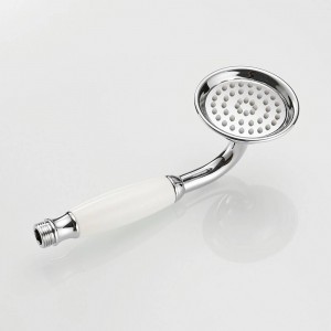 Soffioni doccia Bagno in ottone dorato Soffione doccia a pioggia con ceramiche di lusso Bagno tondo Rubinetto per doccia a pioggia HJ-0527K