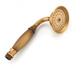 Soffioni doccia in ottone massiccio bagno tenuto in mano doccia spruzzatore testa per bagno risparmio acqua rotonda pioggia rubinetto doccia HJ-0519
