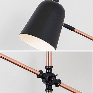 Lampada da tavolo semplice Lampada da tavolo americana Lampada da scrivania flessibile con braccio flessibile Supporto da tavolo pieghevole Lampada da lettura E27
