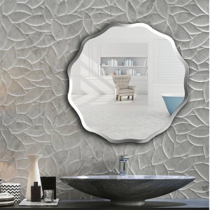 Semplice specchio ondulato lato bagno appeso a parete senza cornice specchio per il trucco camera da letto soggiorno specchio decorativo wx8231119