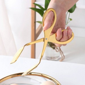 Pinze per alimenti in acciaio inossidabile Utensili da cucina a buffet Strumento per cucinare Buffet di calore Clip per pane Pinza per pasticceria Pinze da cucina per barbecue Acciaio