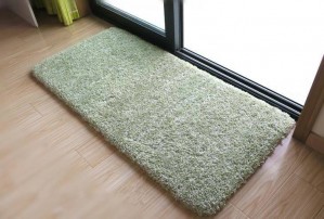 Tappeto da pavimento verde tenero per camera da letto Tappeto da bagno solido Tappetino antiscivolo per WC Zerbino assorbente d'acqua Super morbido alfombra