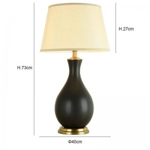 La moderna lampada da tavolo Kung decorazione della casa in rame ceramica art secene E27 Lampada da tavolo salotto camera da letto illuminazione scrivania luce