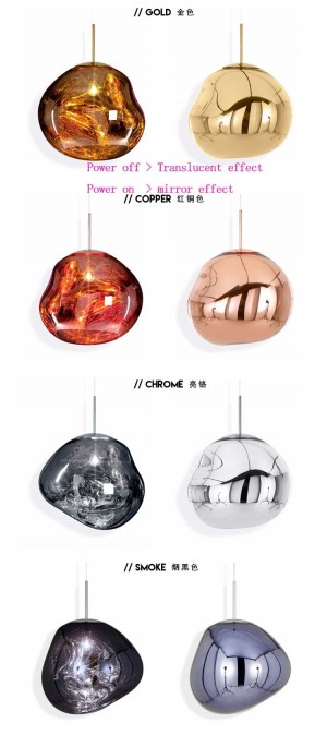 Lampada a sospensione moderna in vetro lavico Tom DIXON LED Lampada a sospensione a sfera in vetro a LED Camera da letto Soggiorno Apparecchio da cucina Sospensione