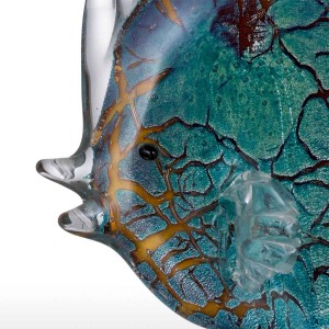 Colorato macchiato pesce tropicale in vetro figurina pesce figurina Mediterraneo Art Favor Craft regalo decorazione della casa