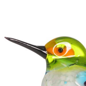 Figurine in miniatura di figurine di animali in vetro regalo Decorazioni per la casa soffiate a mano Decorazioni moderne per piccoli uccelli Accessori per la decorazione della casa