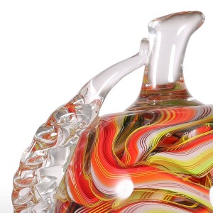 Accessori per la decorazione domestica Figurine di mele colorate Ornamento di vetro Figurine moderne Decorate a mano con decorazioni multicolori