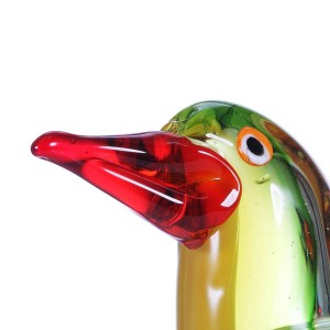 Red Beak Bird Figurine di vetro Oggettistica per la casa Animale in miniatura Figurine Bomboniera Regalo Mestiere di vetro per la decorazione domestica