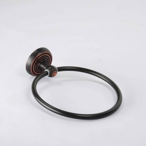 Anello portasciugamani Anello portasciugamani di lusso appendiabiti nero Anello portasciugamani antico per accessori per il bagno dell'hotel Decorativo per la casa Utile HJ-1207