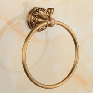 Portasciugamani Anelli in ottone massiccio a parete Portasciugamani Asciugamano Bagno Storager Accessori da bagno di lusso Decorazioni per la casa Portasciugamani FE-8605