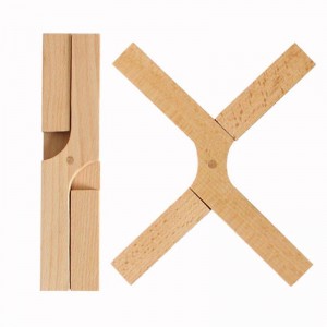 Sottopentola per pad da cucina pieghevole in legno resistente al calore e resistente al calore