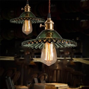 Lampada a sospensione in vetro vintage dia 22 cm paralume Lampade a sospensione in stile americano per illuminazione industriale da bar retaurant
