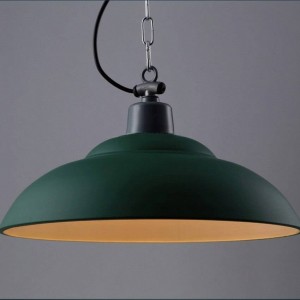 Lampade a sospensione industriali vintage diametro 38cm Lampade a sospensione a forma di paralume in ferro battuto rosso verde per la sala da pranzo del ristorante-caffetteria