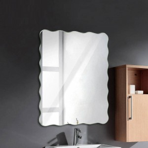 Specchio bagno frameless ondulato appeso a parete bagno specchio impermeabile camera da letto soggiorno portico specchio per il trucco wx8231141