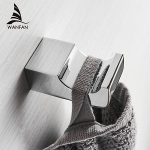 Gancio appendiabiti bianco Appendiabiti a parete per bagno Cucina Gancio per stoffa Accessori per bagno Montaggio FM-5782WL